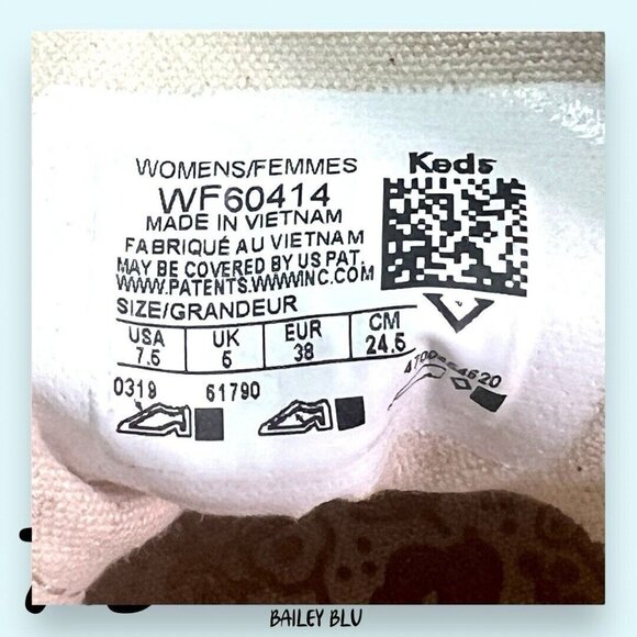 Keds Color Striped Sneaker Rifle Paper 7.5 Multicolor Rainbow - Picture 9 of 9